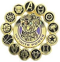 Marvel Avengers: Infinity War Official Infinity Gauntlet and Avengers Pin Set | Features Superhero Seals & Infinity Gauntlet | Set of 2