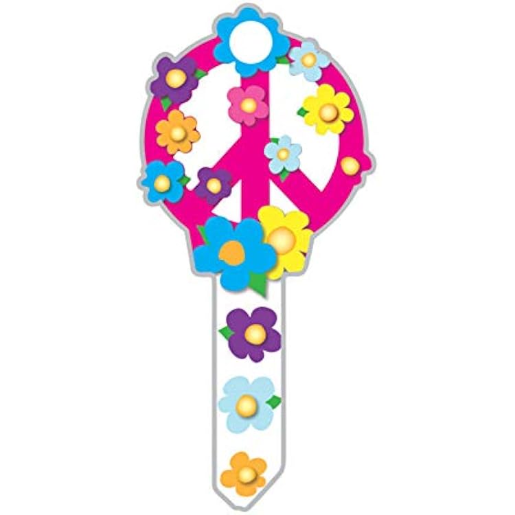 Lucky Line Key Shapes, PEACE SIGN, House Key Blank, KW111, 1 Key B104K