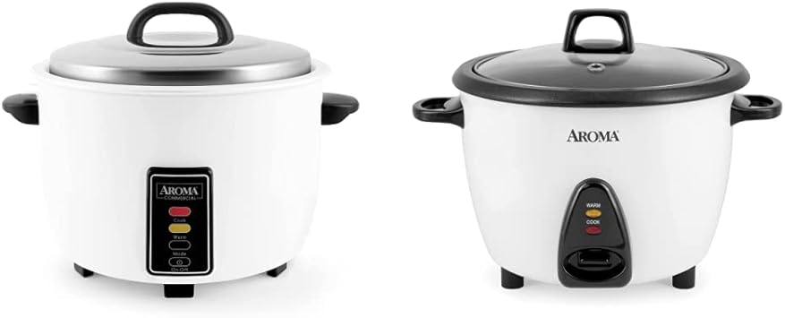 Aroma Housewares Commercial Rice Cooker and Food Steamer Bundle (ARC-1033E + ARC-360-NGP)