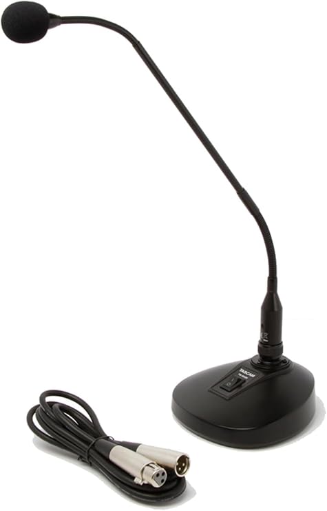 Tascam TM-95GN Desktop Gooseneck Condenser Microphone Black