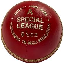 Amber Fight Gear Handmade Professional-Grade Leather Cricket Ball: Durable Excellence Tailored for High-Scoring League Matches (1)