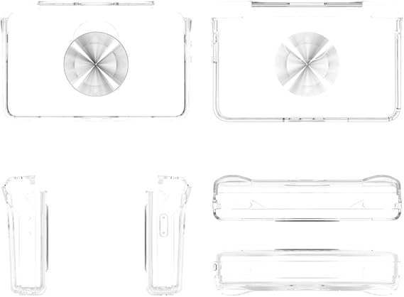 Suitable for Retroid Pocket Flip 2 Game Console TPU Protective Cover Transparent Anti-Drop Case (Transparent)
