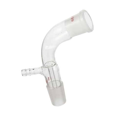 Distillation Connecting Tube Lab Glassware Laboratory Chemistry Class Glass Vacuum Take off Adapter Easy to Use and Carry
