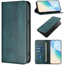 XYX Wallet Case for Xiaomi Redmi 12C/Redmi 11A with Card Holder, Vintage Pattern, RFID Blocking, Leather Flip Folio, Shockproof, Kickstand, Dark Green