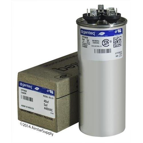 Jard 12786 - 40  5 uF MFD x 440 VAC Genteq Replacement Dual Capacitor Round # C4405R  97F9838