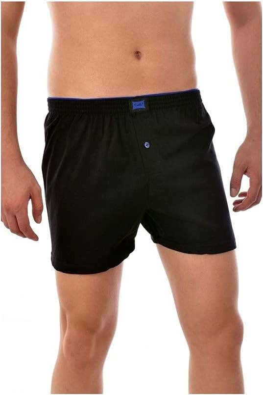 Tutku Underwear Cotton Combed Cotton Button Men's Boxer 3 Pack