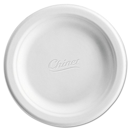 Huhtamaki HTM21244 Chinet Premium Fiber Recycled Dinnerware Plates, 6.75 Diameter, White Pack of 125