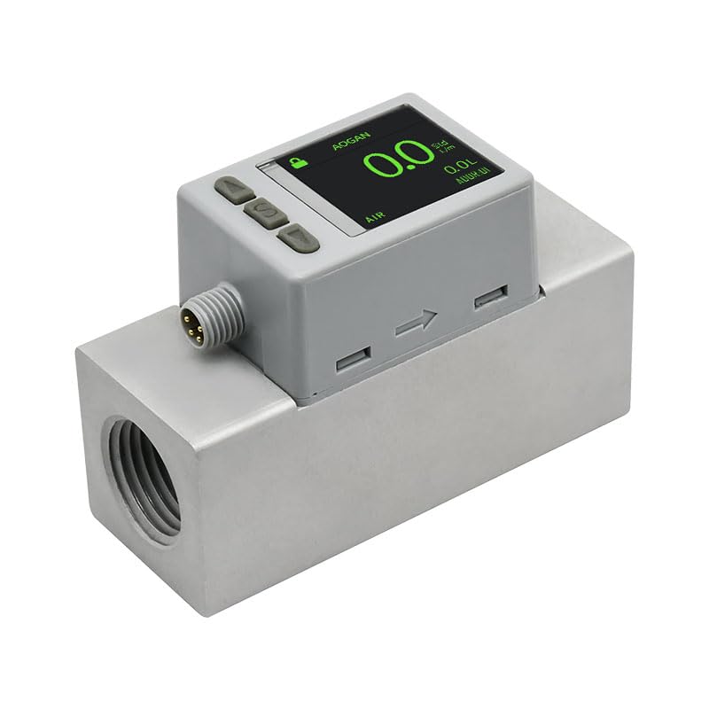 MEMS Intelligent Digital Display Large Range Thermal Gas Mass Flow Meter Oxygen Air AMS2000