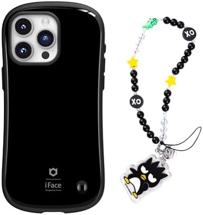 iFace iPhone 15 Pro Max Case Black  Badtz-maru Beaded Phone Strap