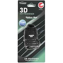 FH Group Hudson Mist 3D Scented Black Air Freshener 1-Pack Clip-On Non-Toxic, Plastic Alcohol-Free Fragrance Oil Car Seat Shape Long Lasting for Cars, SUVs, Closets, Small Spaces, etc. Black