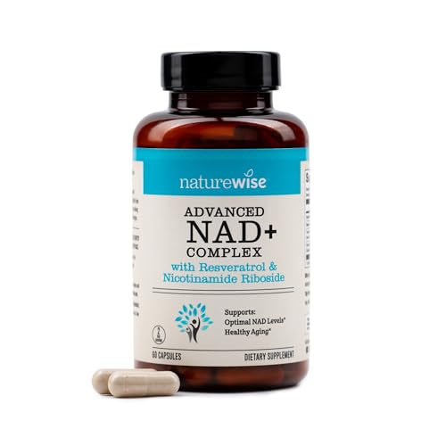 NatureWise NAD Support Complex - Nicotinamide Riboside  Resveratrol to Support NAD Supplement for Healthy Aging  Clinically Tested Quercefit - USA Manufactured - Non-GMO, 60 Count[30-Day Supply]