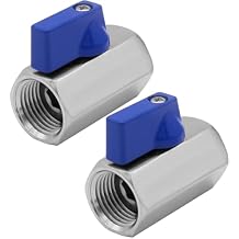 Beduan 1/2 Mini Ball Valve Stainless Steel Female x Female NPT Thread Shut-Off Valve(Pack of 2)
