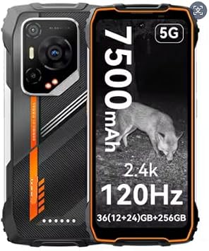Pilot 3 5G AI Rugged Smartphone MTK 6300, 2.4K 6.78 Inch Screen 120Hz, 12GB 256GB, 7500Amh Phones