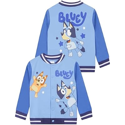 Bluey Jacket, Long Sleeve Boys Jacket, Cotton Bomber Jackets For Boys