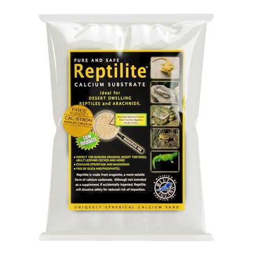 CaribSea Reptiles Calcium Substrate Sand - 20 lb Each - Natural White Sand for Reptile Terrariums, Promotes Healthy Habitat & Optimal Calcium Levels Pack of 2