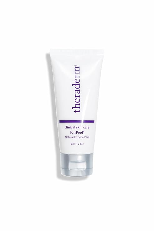 Theraderm NuPeel Natural Enzyme Peel Non-Abrasive Exfoliating Gel Face Exfoliator with Peptides for Smooth, Radiant Skin, 2 oz