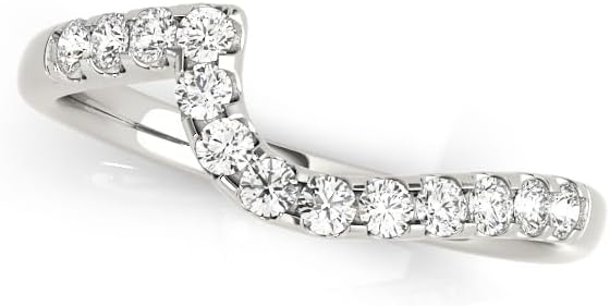 Curved Half Eternity Ring | 0.25ct to 2.00ct D/VVS Lab Diamond | 9K/18K Gold & 950 Platinum | UK Hallmarked | Gift for Women