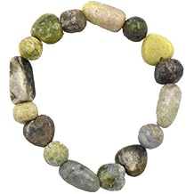 Irish Connemara Marble: Hearts and Rectangles Stretch Bracelet, Fits All...