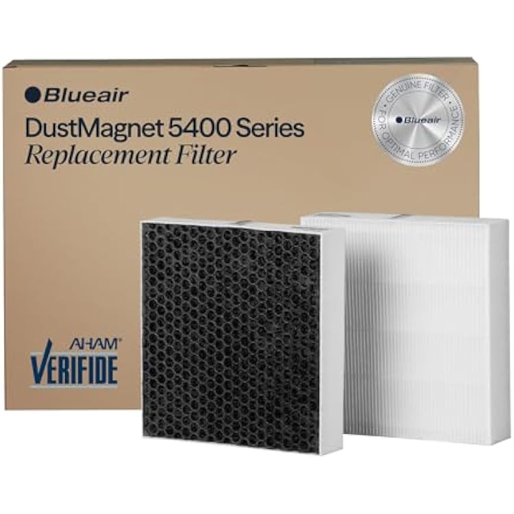 BLUEAIR DustMagnet 5400 Series ComboFilter, Genuine Replacement Filter for DustMagnet 5440i, 5410i Home Air Purifiers for Dust, Virus, Bacteria, Smoke and Allergies