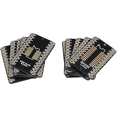 Treedix 10pcs SSOP 24pin SMD Converter Breakout Board 0.65MMSOP 24pin 1.27MM to DIP Adapter PCB Board for DIY Soldering and Electronic Project