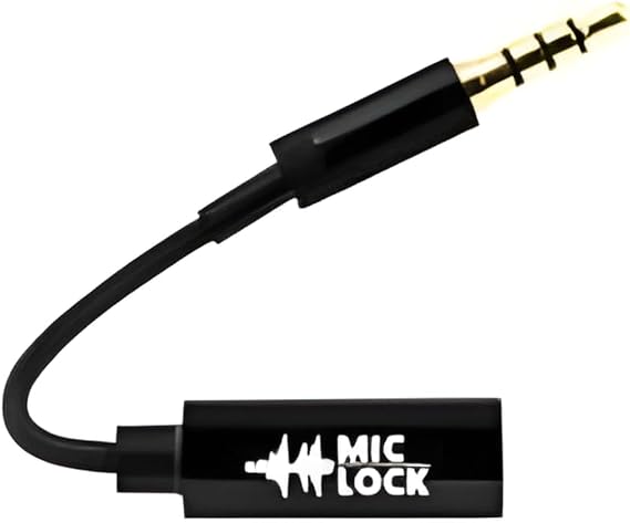 Mic-Lock Microphone Security with SoundPass - Audio and Data Security Privacy Protector - 3.5mm to 3.5mm Adapter (Single Pack)