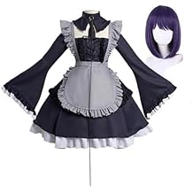 Marin Kitagawa Cosplay Costume Maid Style Black Dress with Kitagawa Marin Wig Full Set Anime Cosplay Outfits Lolita Suit