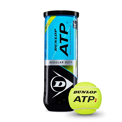 DUNLOP ATP Super Premium Regular Duty Tennis Balls - Best for Clay and Indoor Courts - 3 Ball Can 24 Cans = 1 Case