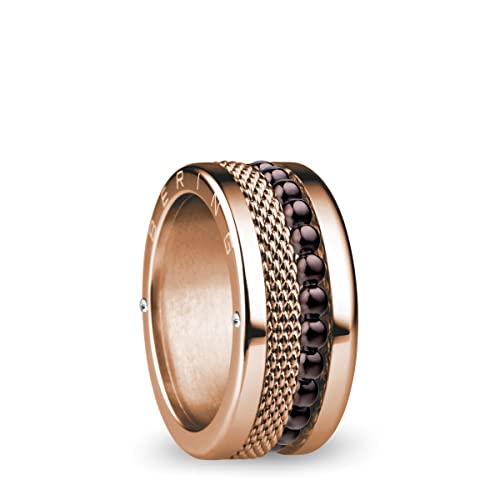 BERING Womens Ring in Rose Gold Shiny - Arctic Symphony Collection with Stainless Steel - Donube