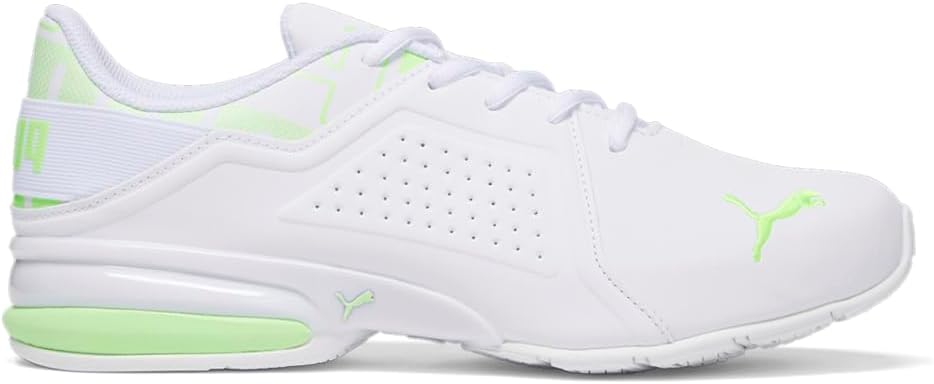 PUMA Mens Viz Runner Repeat Wide Running Sneakers Shoes - White - Size 11.5 M