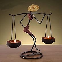 Black Metal Candles Holder-Pillar Candlestick Decorative Table Candle Stand for Indoor Outdoor, Events, Parties, Christmas Day Gift, Wedding Decorations