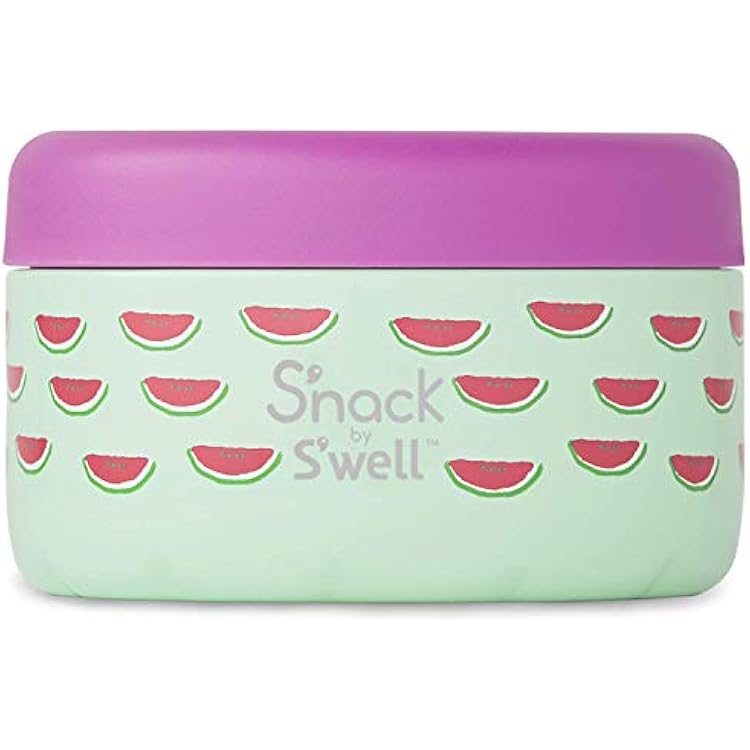 Snack by Swell Stainless Steel Food Container - 10oz - Slice of Life - Double-Layered Insulated Bowls Keep Food and Drinks Cold for 10 Hours and Hot for 4 Hours