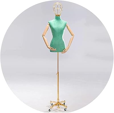 Dress Form Female Bust Mannequin Torso, Shopping CenterClothing Display Mannequins, with Removable BaseHeight Adjustable,Green