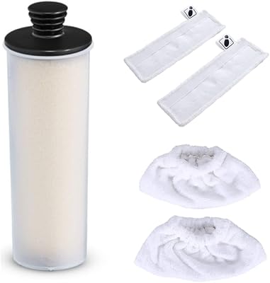 OYSTERBOY 5 Pcs Premium Quality Replacement Accessories Steam Cleaner Descaling Cartridge and Microfiber Mop Cloth Pad Set Compatible for Karcher SC2 Upright SC3 Series