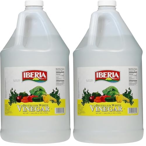 Iberia All Natural Distilled White Vinegar, 1 Gallon - 5% Acidity Pack of 2