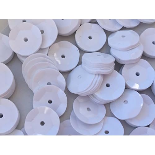 Sequins 8mm 800Pkg White