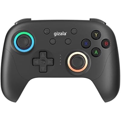 gizala Wireless Game Controller Gamepad Hall Effect Triggers Joystick Game Controller Switch 2  SwitchPCSteamAndroidIOS Black