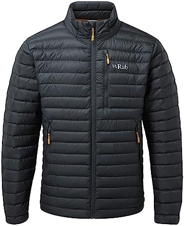 Rab Men's Microlight Jacket - 700-Fill Down Hooded Puffer Coat for Hiking, Climbing, Skiing