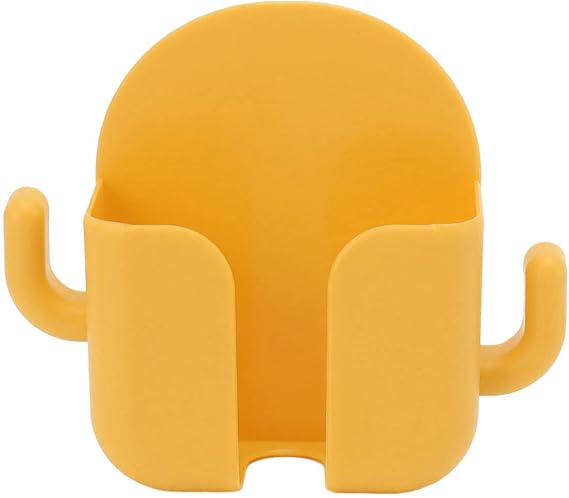 Phone Holder Wall Mounted Phone Stand for Bed Wall Mounted Shower Phone Holder Remote Control Holde,Wall Mount Phone Charging Holder for Home Bedroom(Yellow)