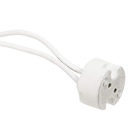 MR16 Socket for LED & Halogen Bulbs, Mini Bi-Pin, GU5.3, G4, GU4, GU6.35, GY6.35, GX5.3, GZ4 Ceramic Base Wire Connector for MR11 & MR16 Lighting Fixtures