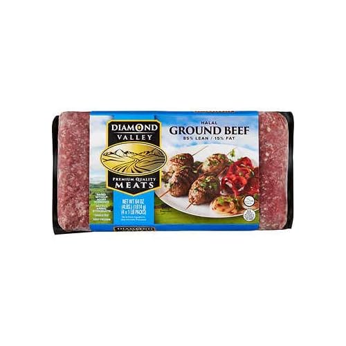 Diamond Valley Halal Ground Beef 4lb %85 lean %15 fat