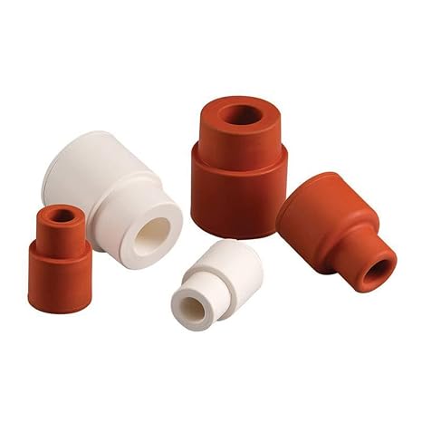Series CG-3022 Septum Stopper for 29/26-29/42 Outer Joints, Sleeve Type, Red (Pack of 12)