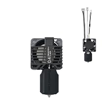 Bambu Lab X1C, P1P, P1S Hotend Complete Kit for P1 Series 3D Printer, Full Assembly Hardened Steel Hot End with Fan, Thermistor, Ceramic Heater, and Extruder Heating Block Replacement (.4 mm)
