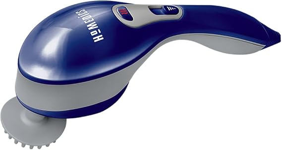 Homedics Thera-P Hot & Cold Handled Variable Speed Massager with 9 Custom Attachment for Sore or Overworked Muscles, Blue