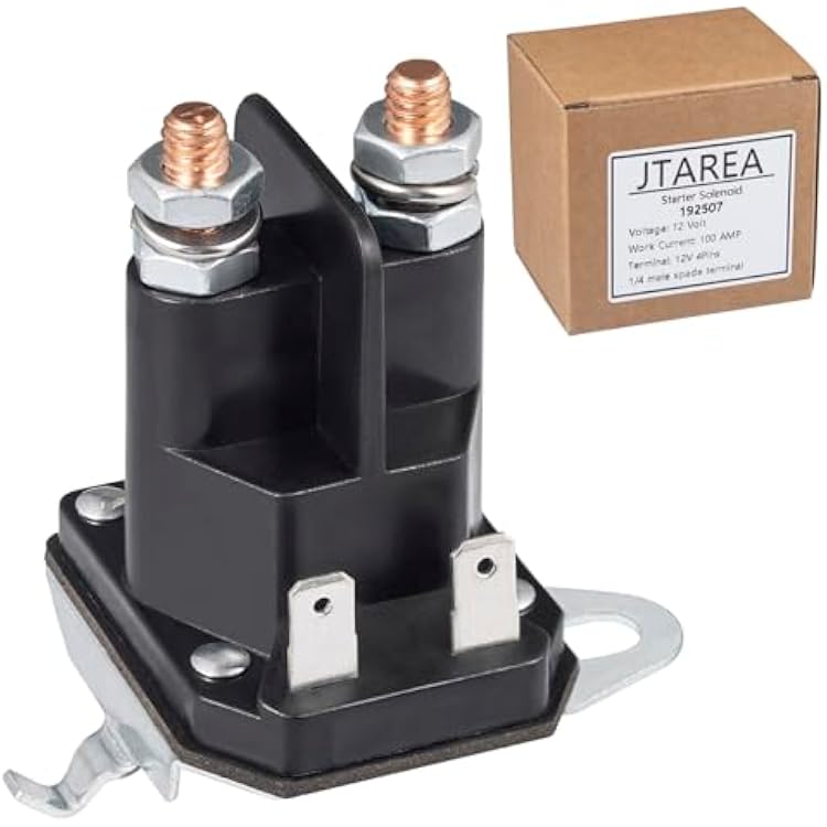 Starter Solenoid 192507 Replacement for Craftsman Riding Lawn Mower Husqvarna Trombetta Lawnmower Parts 532192507 582042802 582042801 435-325 Tractor LT2000 YS4500 21546294 705055