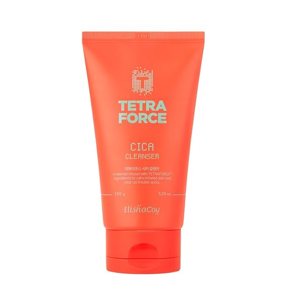 TETRAFORCE Acne Care Foam Cleanser for Calming and Clearing Irritated Skin with Cica Tea Tree Extract Deep Cleansing Face Wash for all Skin types Korean Skincare(150g,5.29oz) K beauty