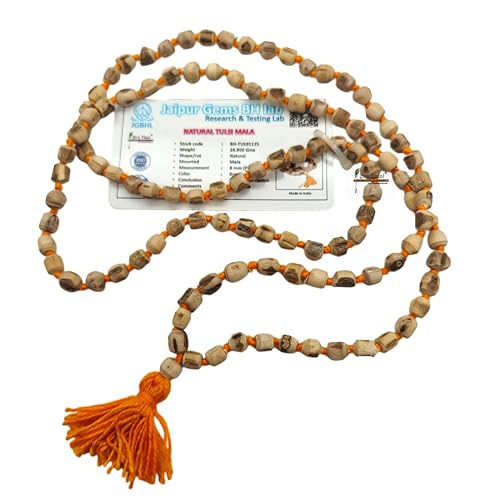 Holy Basil Tulsi Wood Mala, 1081 Beads, Hindu Japa Prayer Necklace for Meditation