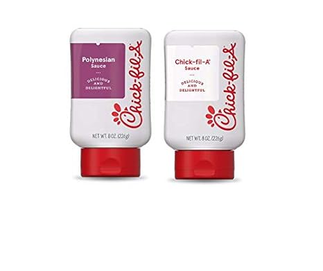 Chick fil A Sauce Squeeze Bottles - Bundle - Classic Chick-fil-A Sauce and Polynesian Sauce - 8 ounces each - Resealable Container for Dressings, Marinades, and Sauces