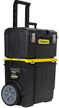 NEW Stanley 3-in-1 Rolling Tool Box Organizer Portable Workshop Cart Storage Bin