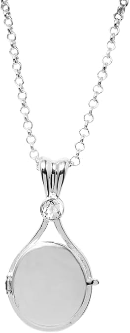 New H2O Locket Necklace Fashion Natural Zircon Silver Plated Copper Pendant Just Add Water Mermaid Sea Shell Jewelry Fashion Creative Gift