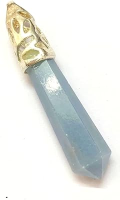 Blue Angelite Pendant Crystal Healing Fashion Accessory Gemstone Handcrafted Men Women Gift
